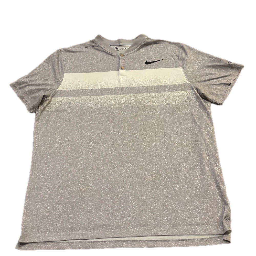 Nike Golf Mens Modern Fit Dri-FIT Blade Collar Polo Grey 839491-012 XXL